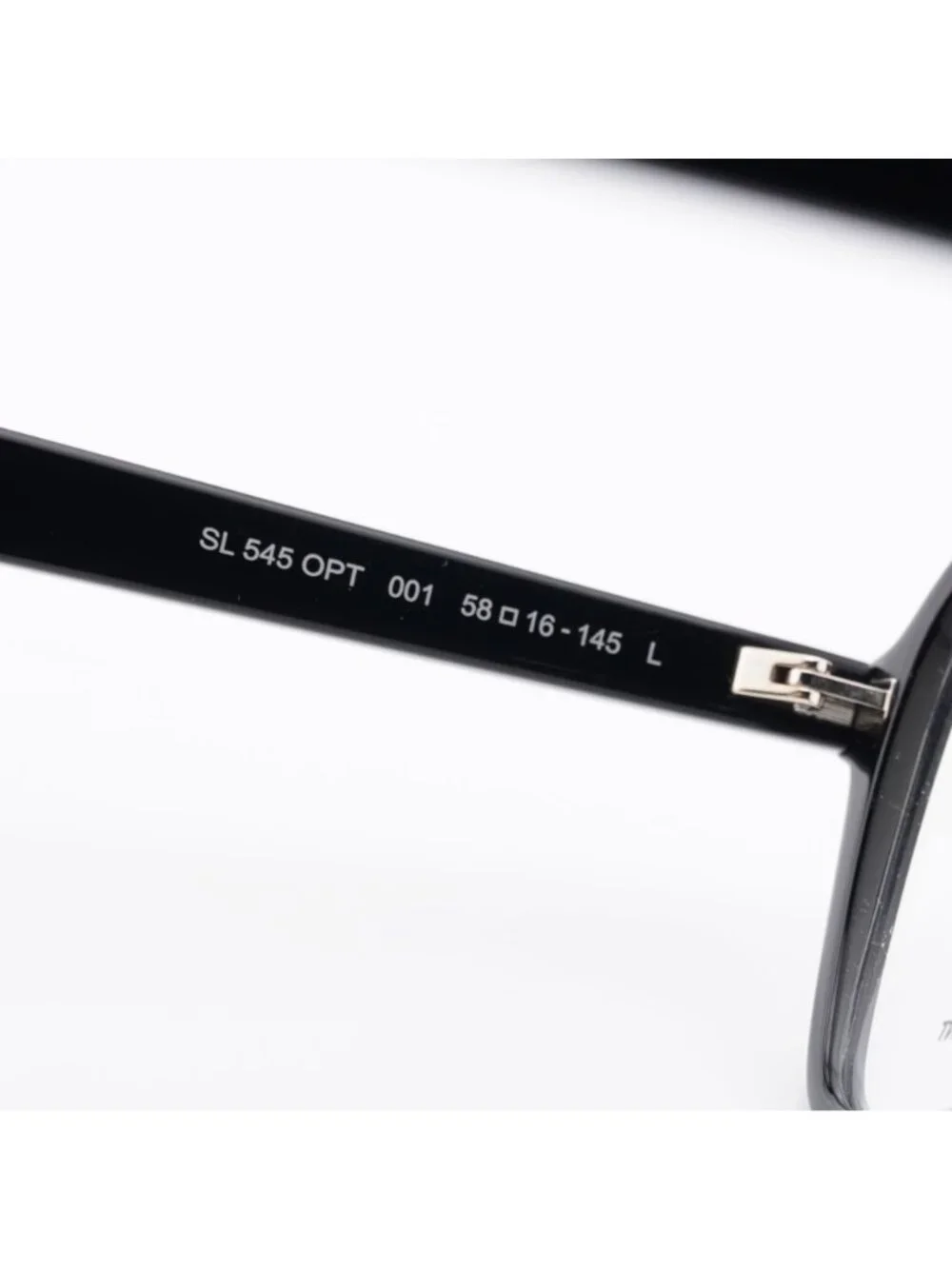 Saint Laurent SL545 OPT 001 Eyeglasses Shiny Black 58mm Square Frame